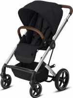 Коляска прогулочная Cybex Balios S Lux шасси Silver, Deep Black (Черный)