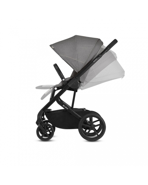 Коляска 2 в 1 Cybex Balios S Lux шасси Black, Classic Beige / Passion Pink (Темно-зеленый / Розовый)