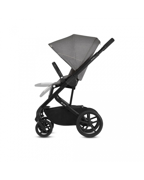 Коляска 2 в 1 Cybex Balios S Lux шасси Black, Classic Beige / Passion Pink (Темно-зеленый / Розовый)