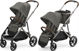 Коляска прогулочная Cybex Gazelle S шасси Taupe, Soho Grey (Серый)