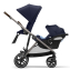 Коляска для двойни 2 в 1 Cybex Gezelle S шасси Taupe, Deep Black (Черный)