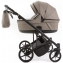 Детская коляска для двойни Adamex Leo Duo Deluxe 2 в 1 DUO-SA9 (Т.БЕЖЕВАЯ КОЖА)