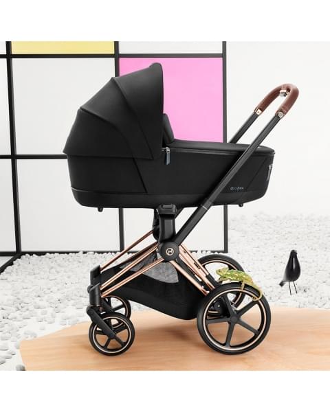 Cybex Priam IV Deep Black (Черный), Rose Gold + Cloud T i-Size