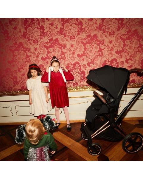 Cybex Priam IV Deep Black (Черный), Rose Gold + Cloud T i-Size