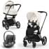 Cybex Priam IV шасси Matt Black, Off White (Белый) + Cloud T i-Size