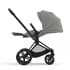 Cybex Priam IV шасси Matt Black, Off White (Белый) + Cloud T i-Size
