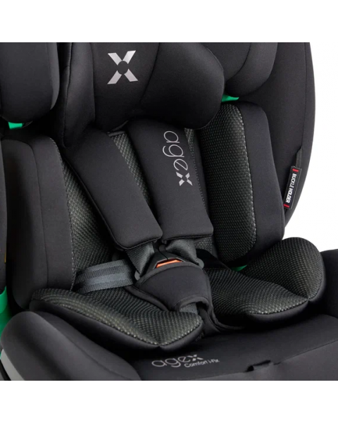 Автокресло Agex Comfort i-Fix 360 (0-36 кг), Black (Черный)