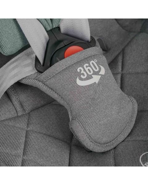Автокресло Indigo TOURNEO S isofix 0+1+2+3 (0-36 кг) серый-зеленый