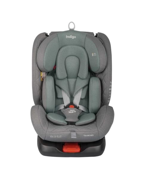 Автокресло Indigo TOURNEO S isofix 0+1+2+3 (0-36 кг) серый-зеленый