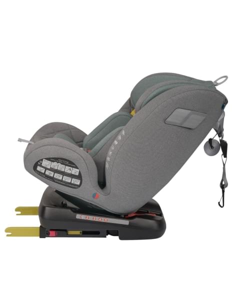Автокресло Indigo TOURNEO S isofix 0+1+2+3 (0-36 кг) серый-зеленый