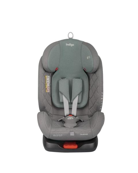 Автокресло Indigo TOURNEO S isofix 0+1+2+3 (0-36 кг) серый-зеленый