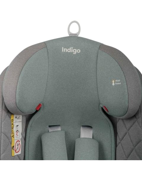 Автокресло Indigo TOURNEO S isofix 0+1+2+3 (0-36 кг) серый-зеленый