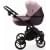 Детская коляска Adamex Bibione 2 в 1 BI-PS13A (СЕРО-РОЗОВЫЙ+СЛИВОВАЯ КОЖА)