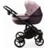 Детская коляска Adamex Bibione 2 в 1 BI-PS13A (СЕРО-РОЗОВЫЙ+СЛИВОВАЯ КОЖА)