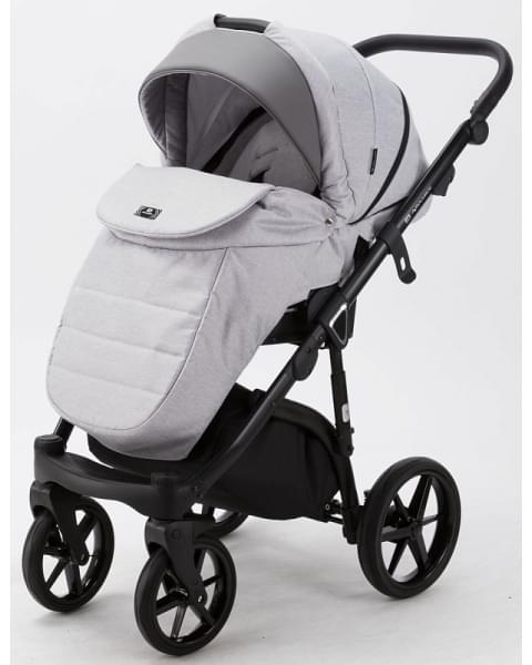 Детская коляска Adamex Bibione 3 в 1 BI-PS79 (СВ. СЕР. + СЕР. КОЖА)