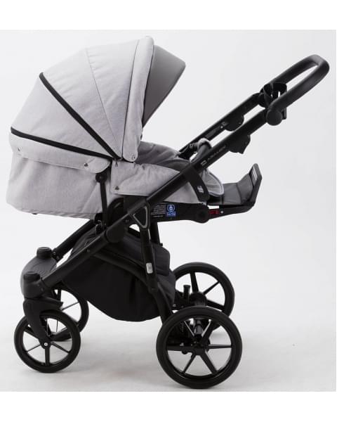 Детская коляска Adamex Bibione 3 в 1 BI-PS79 (СВ. СЕР. + СЕР. КОЖА)