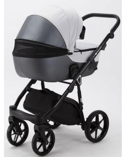 Детская коляска Adamex Bibione 3 в 1 BI-TSB13 (СВ.СЕР.ЖАКАРД+Т.СЕР.ПЕРЛ.КОЖА)