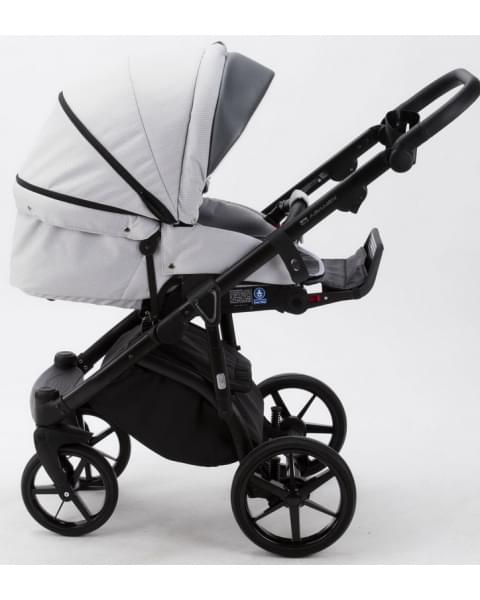 Детская коляска Adamex Bibione 3 в 1 BI-TSB13 (СВ.СЕР.ЖАКАРД+Т.СЕР.ПЕРЛ.КОЖА)