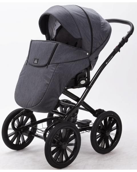 Детская коляска классическая Adamex Chantal Retro 2 в 1 C201 (графит)