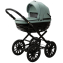 Детская коляска Adamex Chantal Retro Deluxe 2 в 1 C-SA20 (СЕРО-ЗЕЛЕНАЯ КОЖА)