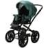 Детская коляска Adamex Chantal Retro Deluxe 2 в 1 C105A (ИЗУМРДНАЯ 100% КОЖА-ХРОМ МОЛНИИ)