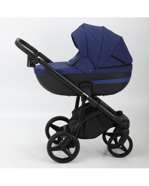 Детская коляска Adamex Cortina 3 в 1 CT-205 (кожа голубая+голубой)