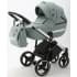 Детская коляска Adamex Cortina Deluxe 2 в 1 CT326 (СЕРО-ЗЕЛЕН.КОЖА+СЕРО-ЗЕЛЕН.ОТДЕЛКА+ХРОМ РАМА)