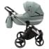 Детская коляска Adamex Cortina Deluxe 2 в 1 CT326 (СЕРО-ЗЕЛЕН.КОЖА+СЕРО-ЗЕЛЕН.ОТДЕЛКА+ХРОМ РАМА)
