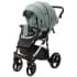 Детская коляска Adamex Cortina Deluxe 2 в 1 CT326 (СЕРО-ЗЕЛЕН.КОЖА+СЕРО-ЗЕЛЕН.ОТДЕЛКА+ХРОМ РАМА)
