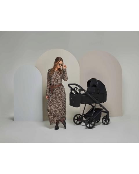 Детская коляска Adamex Delta Natura 2 в 1 DN-11-CARBON (ЧЕРНЫЙ)