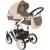 Детская коляска Adamex Encore 2 в 1 X21 (СВ.БЕЖ.LEN+КОРИЧН.РОМБ.КОЖА+КОРИЧН. КОЖ.ОТДЕЛКА)