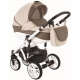 Детская коляска Adamex Encore 2 в 1 X21 (СВ.БЕЖ.LEN+КОРИЧН.РОМБ.КОЖА+КОРИЧН. КОЖ.ОТДЕЛКА)