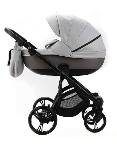 Детская коляска Adamex Lanti 3 в 1 LN-PS79 TIP (СВ.СЕРЫЙ + СЕРАЯ КОЖА)