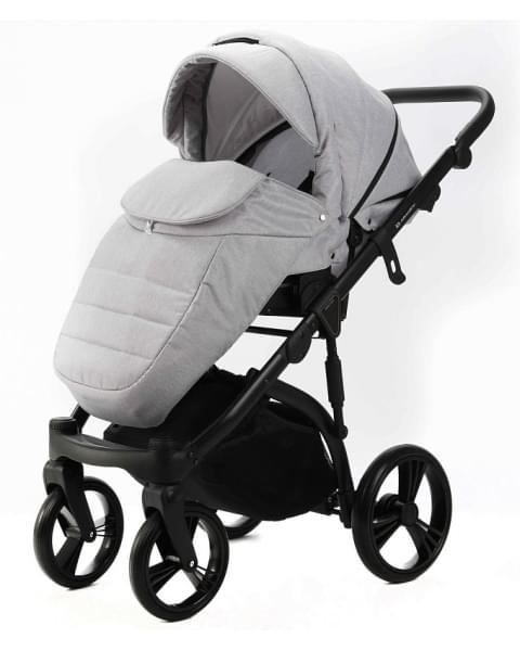 Детская коляска Adamex Lanti 3 в 1 LN-PS79 TIP (СВ.СЕРЫЙ + СЕРАЯ КОЖА)