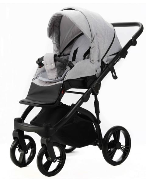 Детская коляска Adamex Lanti 3 в 1 LN-PS79 TIP (СВ.СЕРЫЙ + СЕРАЯ КОЖА)