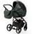 Детская коляска Adamex Lanti Deluxe 2 в 1 LN-SD41 (ЧЕРН. КОЖА + Т.ЗЕЛЕН.КОЖА)