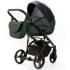 Детская коляска Adamex Lanti Deluxe 2 в 1 LN-SD41 (ЧЕРН. КОЖА + Т.ЗЕЛЕН.КОЖА)