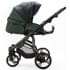 Детская коляска Adamex Lanti Deluxe 2 в 1 LN-SD41 (ЧЕРН. КОЖА + Т.ЗЕЛЕН.КОЖА)