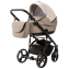 Детская коляска Adamex Lanti Deluxe 3 в 1 LN-SD44 (СВ.БЕЖ.КОЖА + Т.БЕЖ.КОЖА)