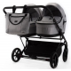 Детская коляска для двойни Adamex Leo Duo 2 в 1 TK01 (СВЕТЛО-СЕРЫЙ)