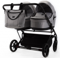 Детская коляска Adamex Leo Duo 2 в 1 TK01 (СВЕТЛО-СЕРЫЙ)