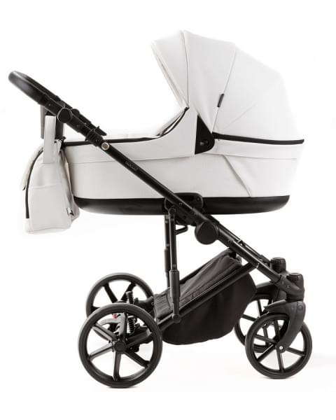 Детская коляска Adamex Locco Light Deluxe 2 в 1 LL-SA01 (БЕЛ.КОЖА)