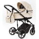 Детская коляска Adamex Locco Light Deluxe 3 в 1 LL-SA08 (КРЕМОВАЯ КОЖА)