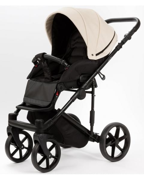 Детская коляска Adamex Locco Light Deluxe 3 в 1 LL-SA08 (КРЕМОВАЯ КОЖА)