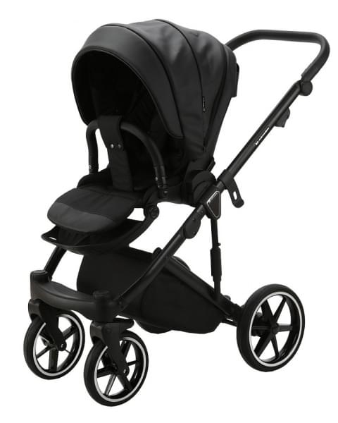 Детская коляска Adamex Lumi Air Deluxe 2 в 1 L-SA02 (Черный. Кожа)