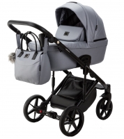 Детская коляска Adamex Lumi Air Deluxe 2 в 1 L-SM03 (СЕРАЯ ПЕРЛ. КОЖА)