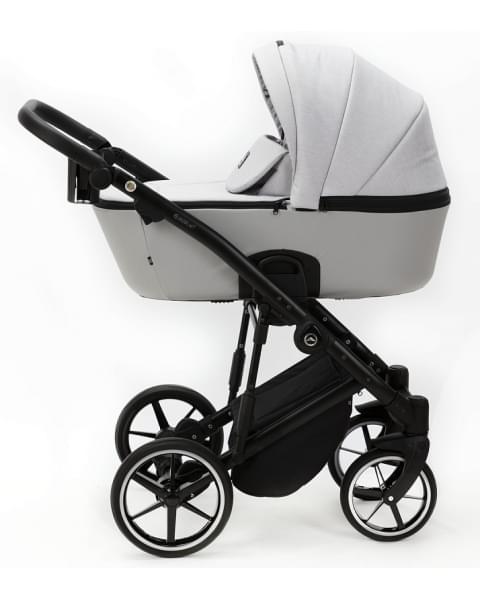 Детская коляска Adamex Mobi 3 в 1 M-PS104 (СВ.СЕРЫЙ+СВ.СЕР.КОЖА)