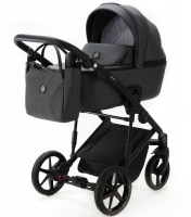 Детская коляска Adamex Mobi Deluxe 2 в 1 M-SA5 (ТЕМНО-СЕРАЯ КОЖА)
