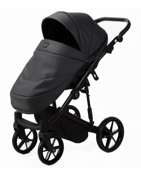 Детская коляска Adamex Mobi Deluxe 2 в 1 M-SA5 (ТЕМНО-СЕРАЯ КОЖА)