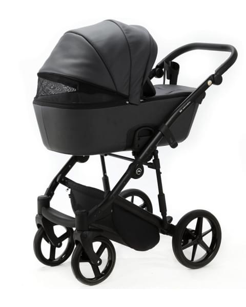 Детская коляска Adamex Mobi Deluxe 2 в 1 M-SA5 (ТЕМНО-СЕРАЯ КОЖА)